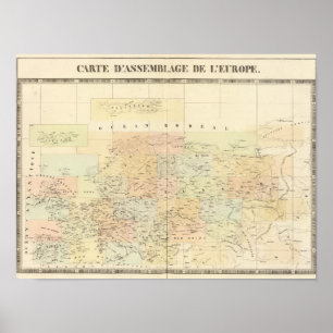 Poster Carte de l'Europe