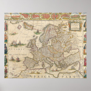 Poster Carte de l'Europe 6