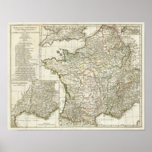 Poster Carte de l'Europe antique