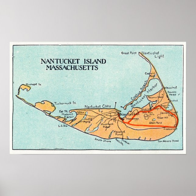Poster Carte de l'île (Devant)