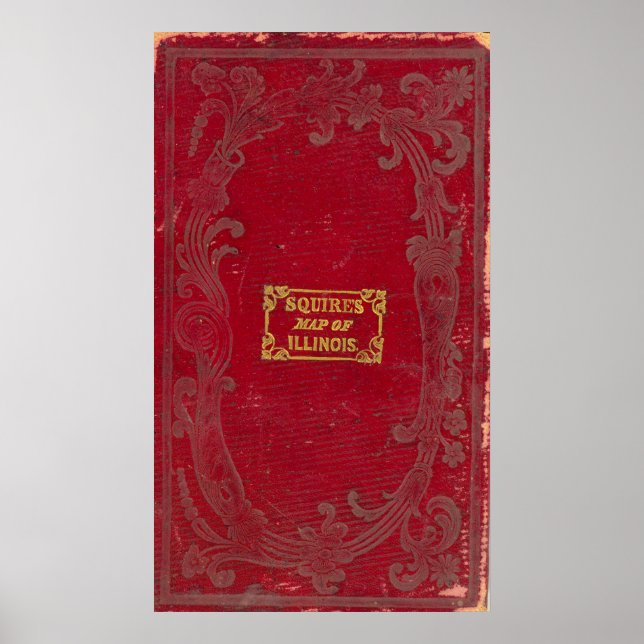 Poster Carte de l'Illinois (Devant)