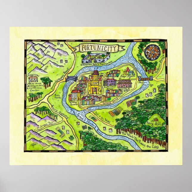 Poster Carte de l'Imaginaire de la chance (Devant)