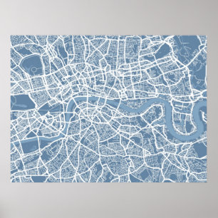 Poster Carte de Londres