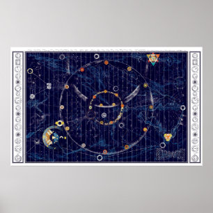 Poster Carte de l'univers