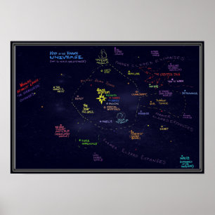 Poster Carte de l'univers d'Alibi Jones