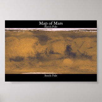 Poster Carte de Mars