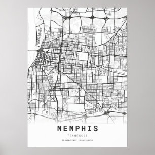 Poster Carte de Memphis