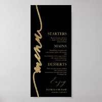 Carte de menu Mariage Imprimable 4x9 pour plaque