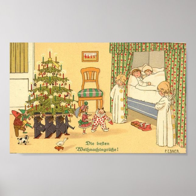 Poster Carte de Noël allemande (Devant)