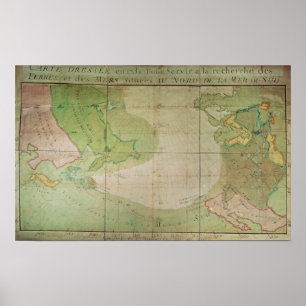 Poster Carte de nouvelles découvertes