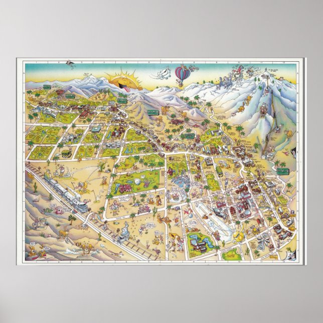 Poster Carte de Palm Springs (Devant)