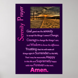 Poster Carte de prière Serenity