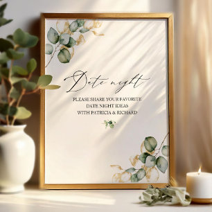 Poster Carte de Recette de Signe pour Baby Shower avec de