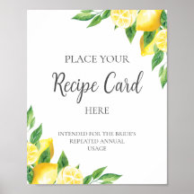 Carte de recette Fête des mariées citron ici Signe