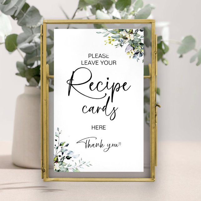 Poster Carte de recette Fête des mariées verte (Créateur téléchargé)