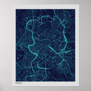 Poster Carte de Rome