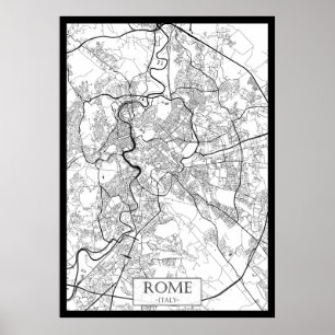 Poster Carte de Rome Italie