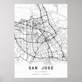 Poster Carte de San Jose