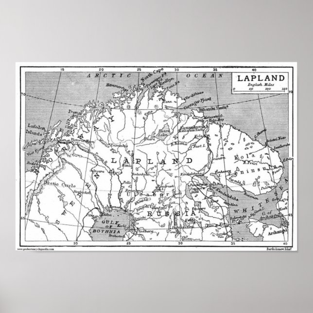Poster Carte de Sapmi (1906) (Devant)