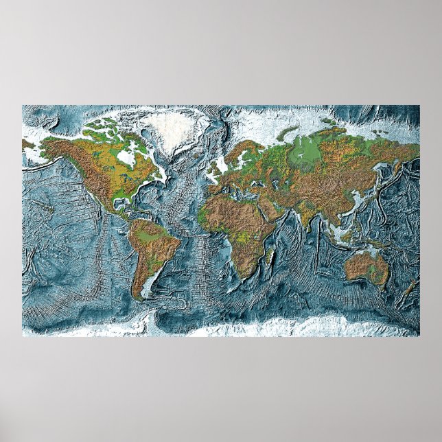 Poster Carte de secours de la terre (Devant)
