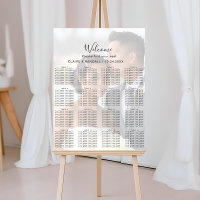 Carte de siège Mariage de la photographie de calli