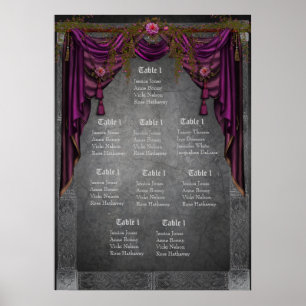 Poster Carte de siège Mariage médiéval celtique