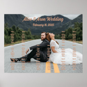 Poster Carte de siège Mariage photo