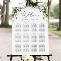 Carte de siège Mariage Rustique Eucalyptus Vert