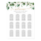 Carte de siège Mariage simple Eucalyptus Greenery