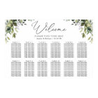 Carte de siège Mariage simple Eucalyptus Greenery