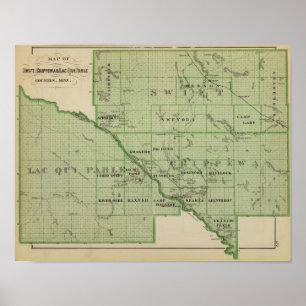 Poster Carte de Swift, Minnesota