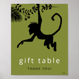 Poster Carte de table d'anniversaire du livre Jungle