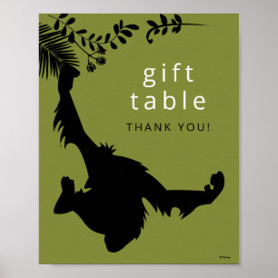 Poster Carte de table d'anniversaire du livre Jungle