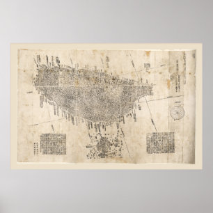 Poster Carte de Taiwan (1878)