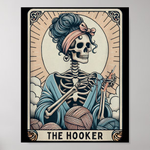 Poster Carte de tarot de l'amoureux du crochet drôle de s