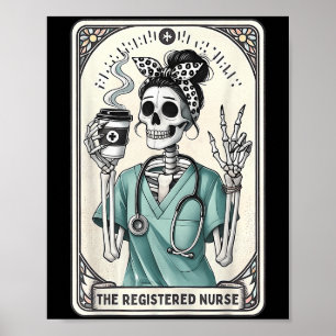 Poster Carte de tarte de l'infirmière inscrite Skeleton R