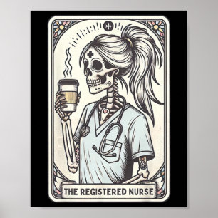 Poster Carte de tarte de l'infirmière inscrite Skeleton R