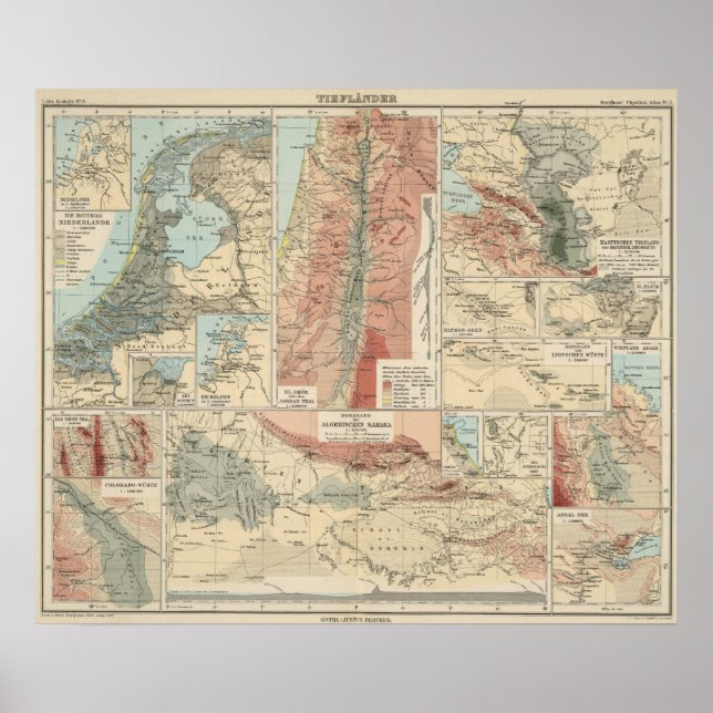 Poster Carte de Tieflander Atlas (Devant)