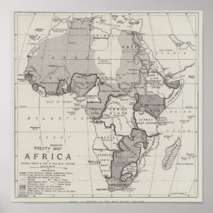 Poster Carte de Traité de l'Afrique