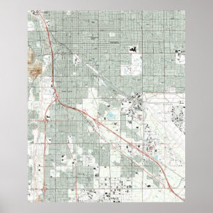 Poster Carte de Tucson Arizona (1992)