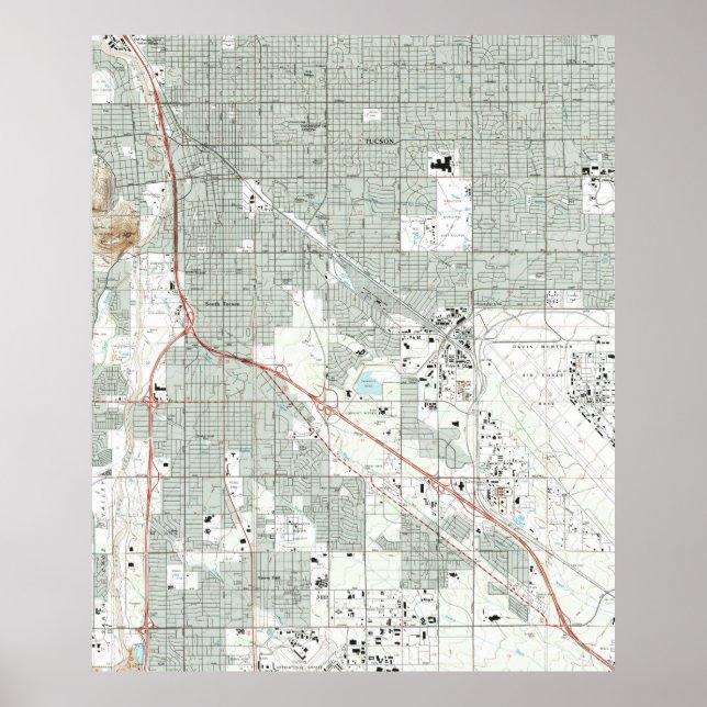 Poster Carte de Tucson Arizona (1992) (Devant)