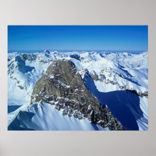 Poster Carte de vacances Roggspitze St Anton