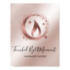 Carte de visite de chandelle de miel simple et mod