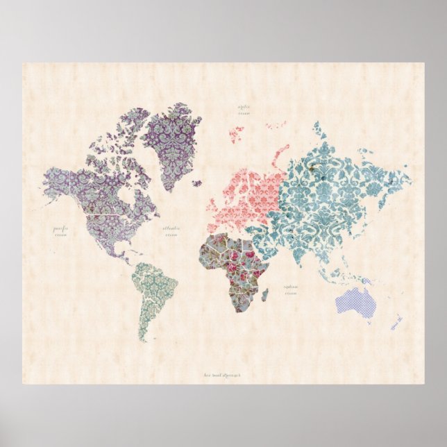 Poster Carte de voyage de Shabby Chic World (Devant)