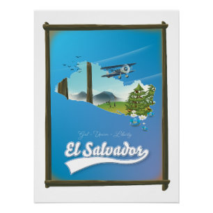 Poster carte de voyage El Salvador