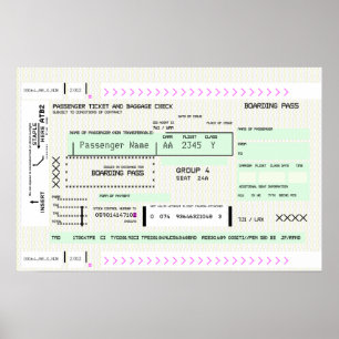 Poster Carte d'embarquement personnalisable