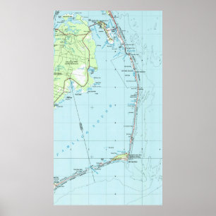 Poster Carte des banques extérieures du Sud vintage (1957