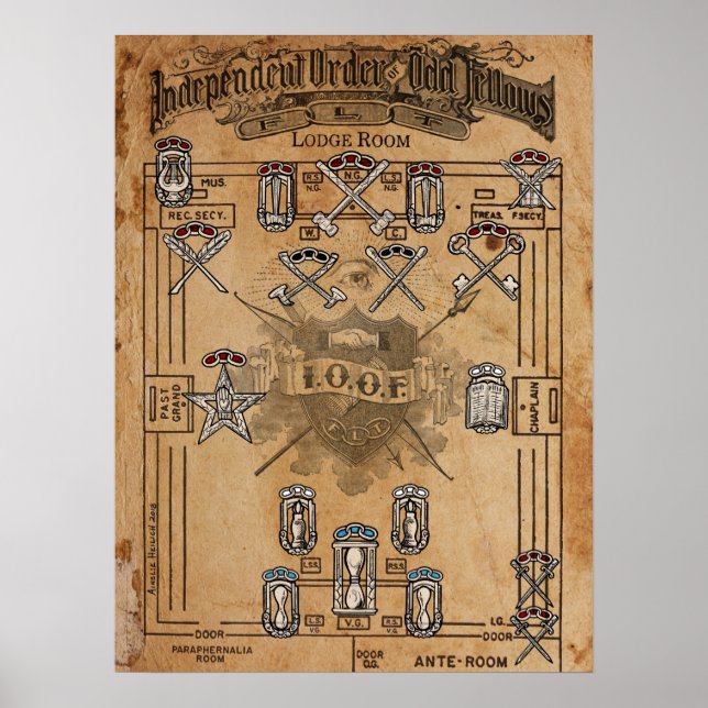 Poster Carte des bijoux de lodge (Devant)