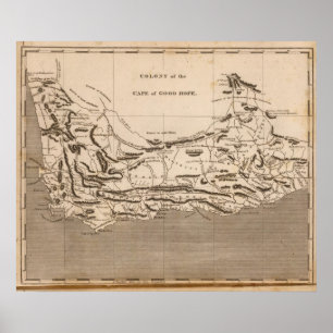 Poster Carte des colonies du Cap par Arrowsmith