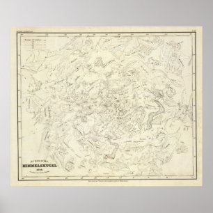 Poster Carte des constellations 2